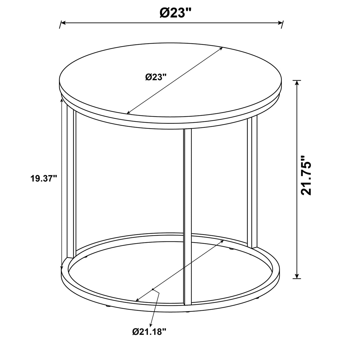 Grey and Gunmetal End Table