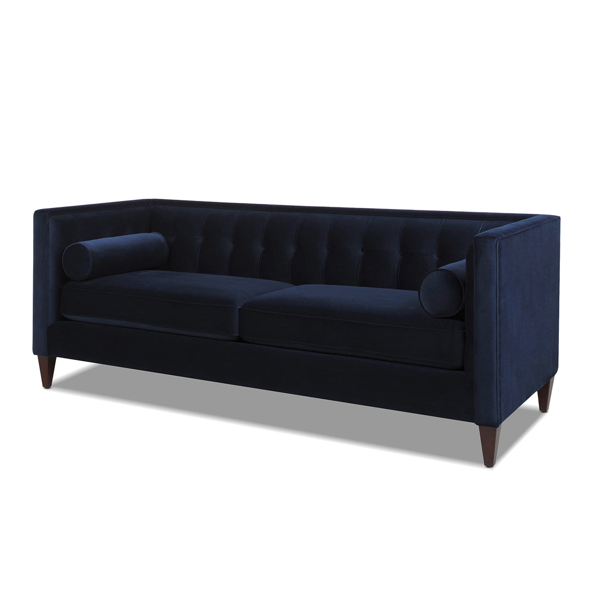 Jack 84" Modern Tuxedo Tufted Sofa, Dark