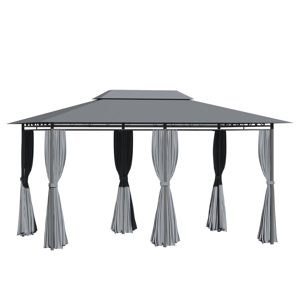 Outsunny 10' x 13' Patio Gazebo, Outdoor Canopy Shelter