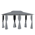 Outsunny 10' x 13' Patio Gazebo, Outdoor Canopy Shelter