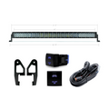 Cali Raised LED Cali Raised 2024+ Toyota Tacoma Premium Roof Rack Front Light Bar Kit - 42 In White Dual Row Combo CR4107