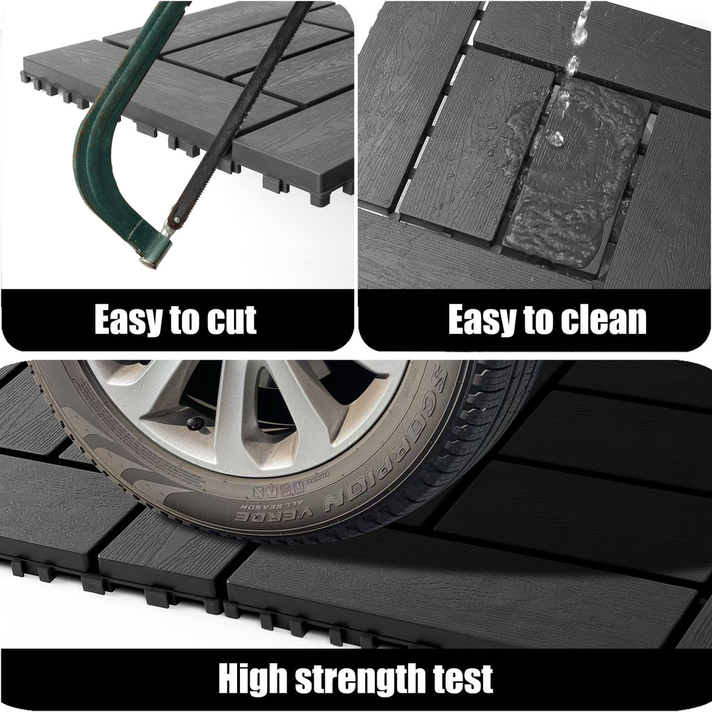 12-Inch ZZ Style Interlocking Deck Tiles