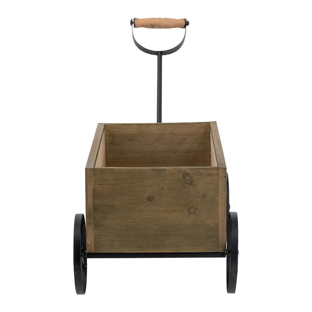 Rustic Wooden Wagon Planter
