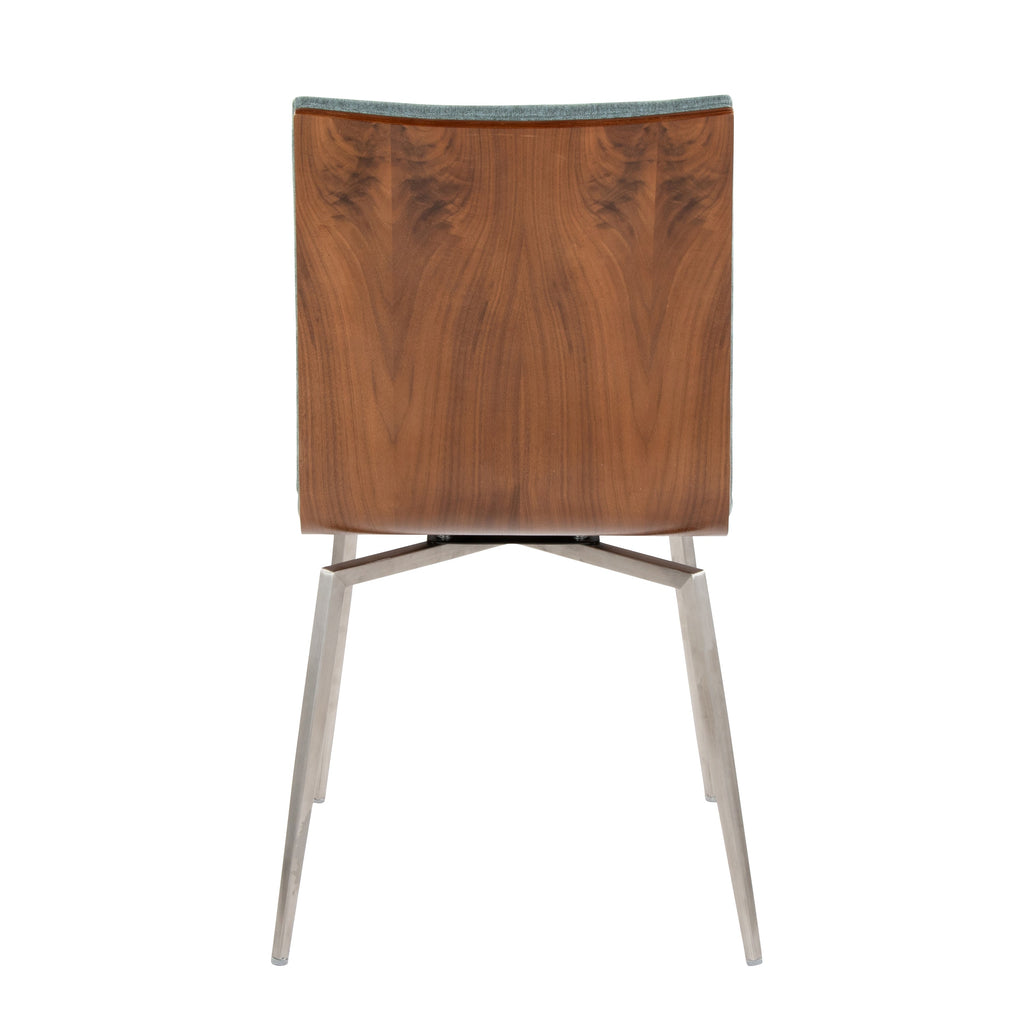 Contemporary Dining/Accent Chair with Swivel in Stainless Steel