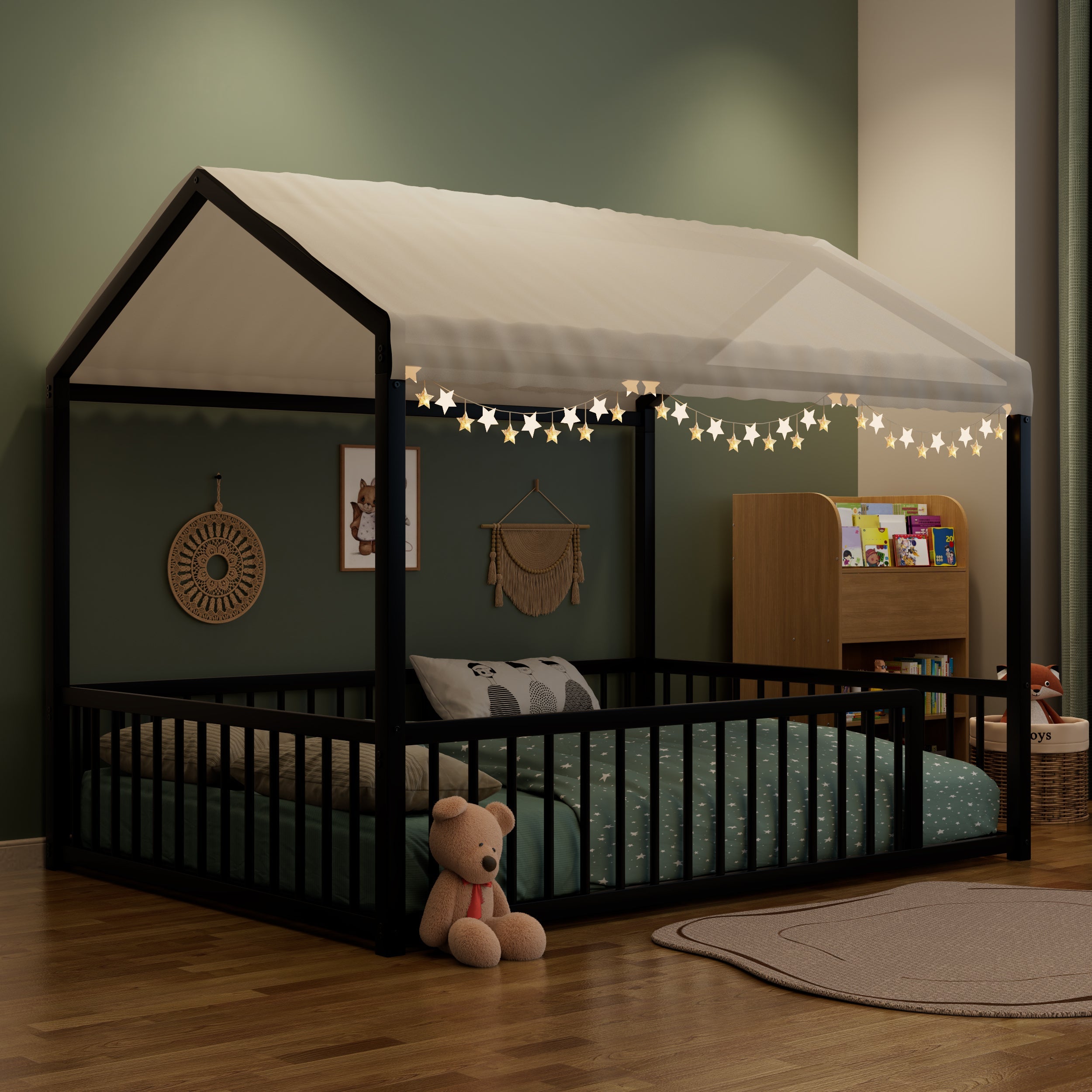 Full Size Montessori Style Metal Floor Bed Frame