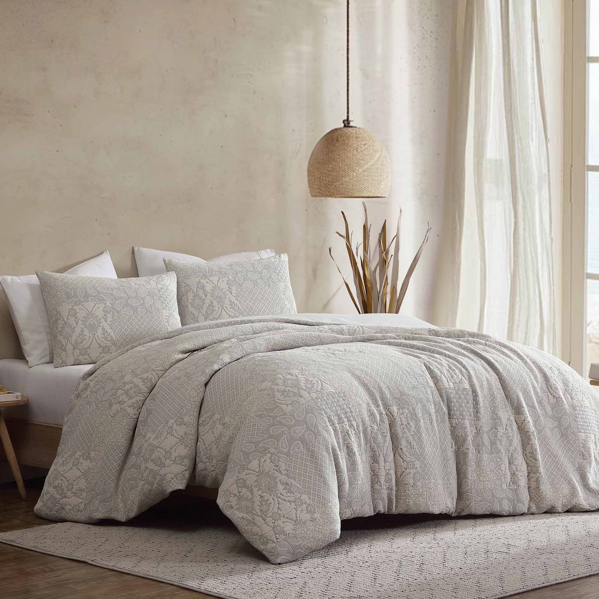 Paisley 3 Piece King Comforter Cover Set