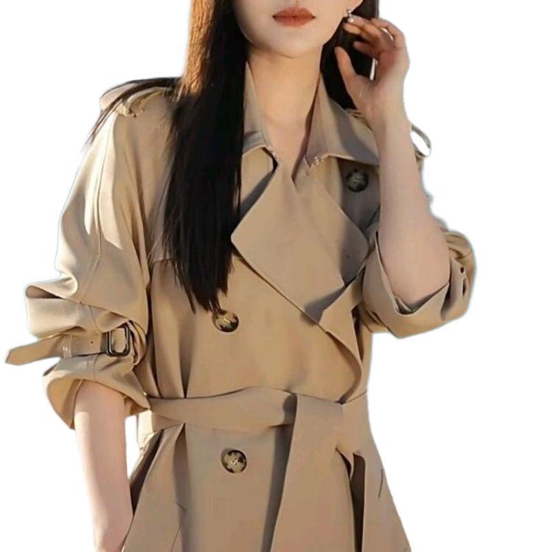 Korean-style Trench Coat For Petite Women Mid-length Jacket