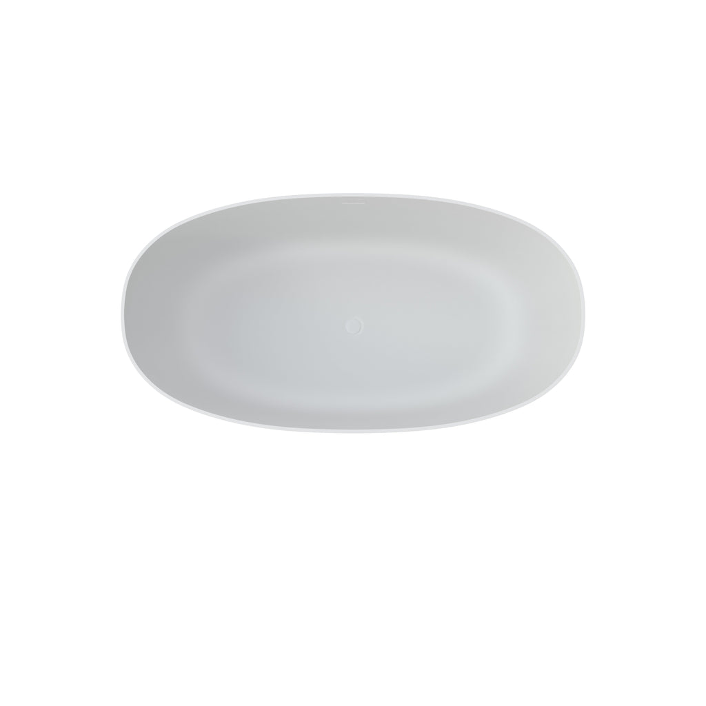 59" Solid Surface Soaking Bathtub