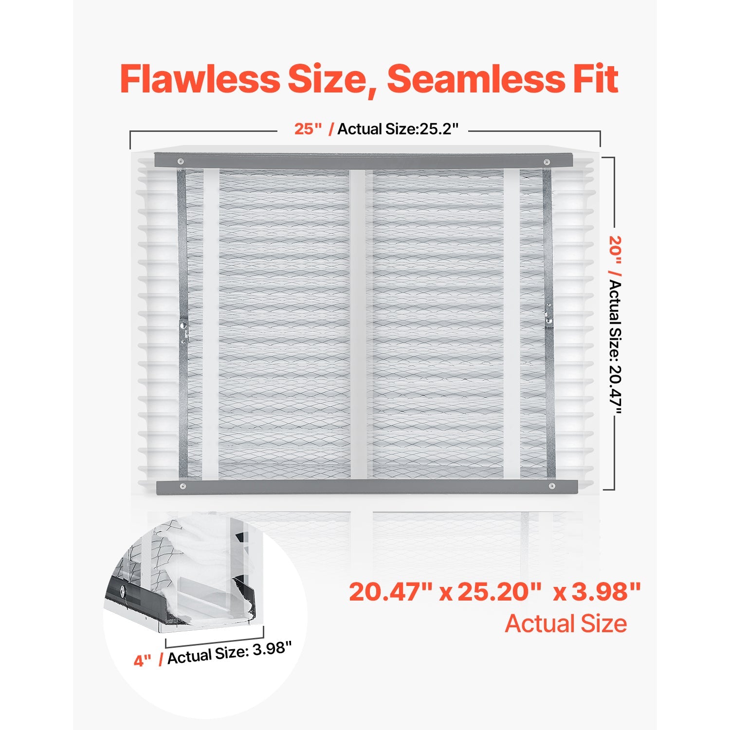 Air Filters MERV 13 Electrostatic Pleated HVAC Furnace Filter 4-Pack