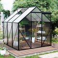 6X6FT Black Polycarbonate Greenhouse