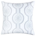 White Holiday Embroidered Velvet Throw Pillow with Insert 20x20 Set of 2