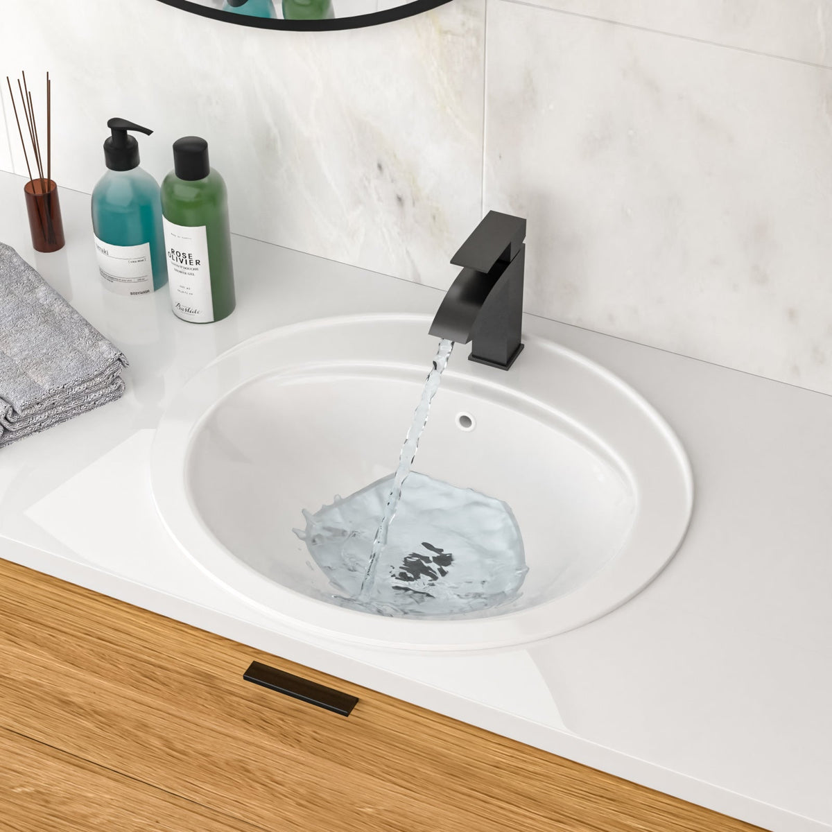 21.8 Inch Drop In Bathroom Sink