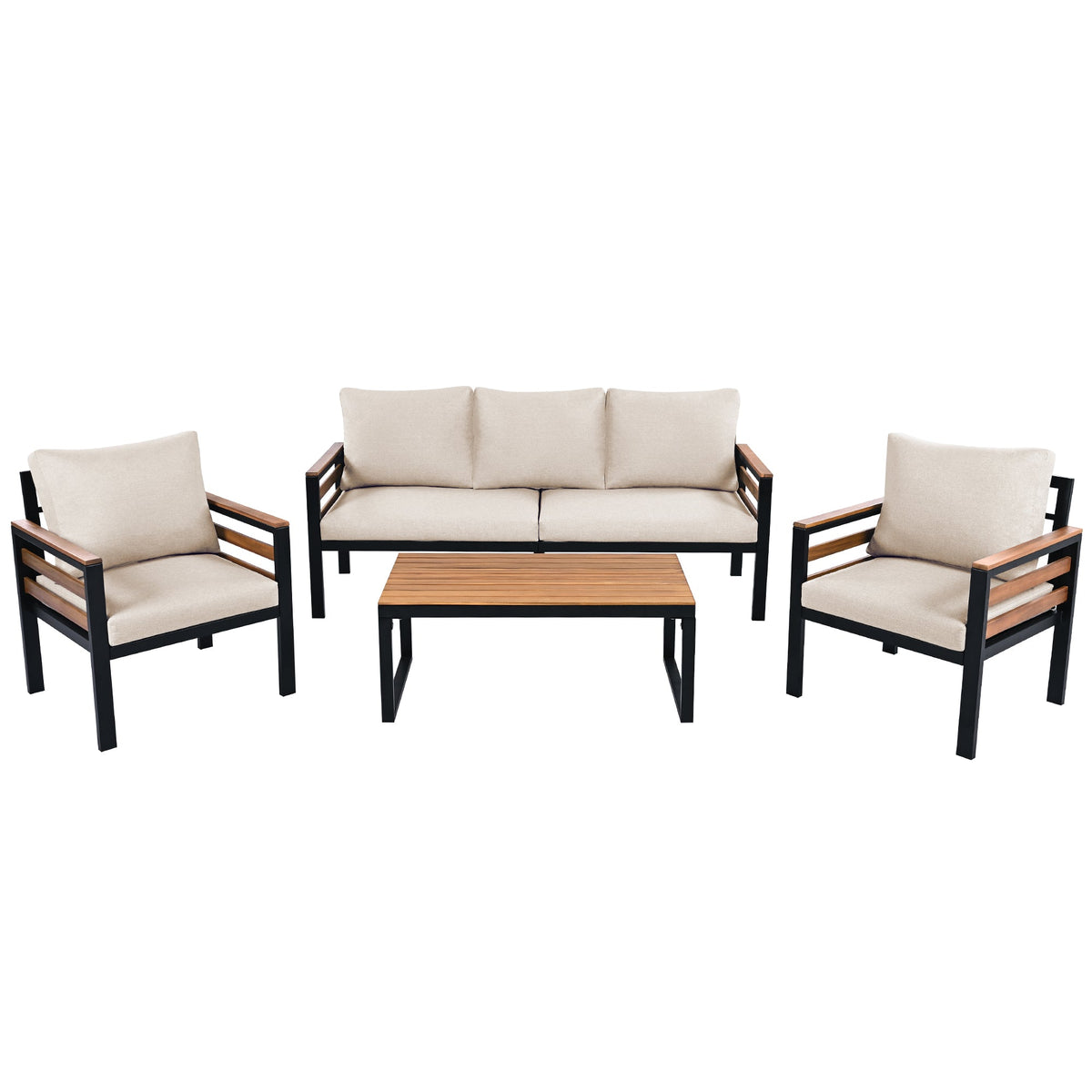 GO 4-Piece Outdoor Furniture Sofa Set for 5 People