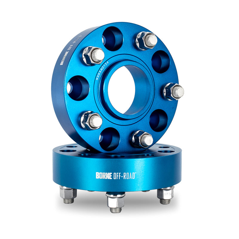Borne Off-Road Wheel Spacers - 5x127 - 71.6 - 45mm - M14 - Blue BNWS-003-450BL