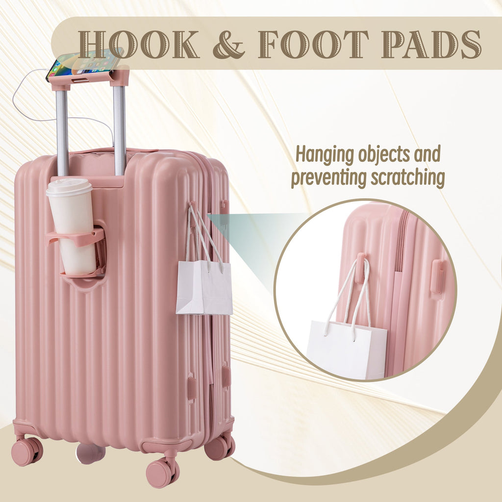 20"/24"/28" 3-Piece Spinner Wheel Luggage Set - Pink