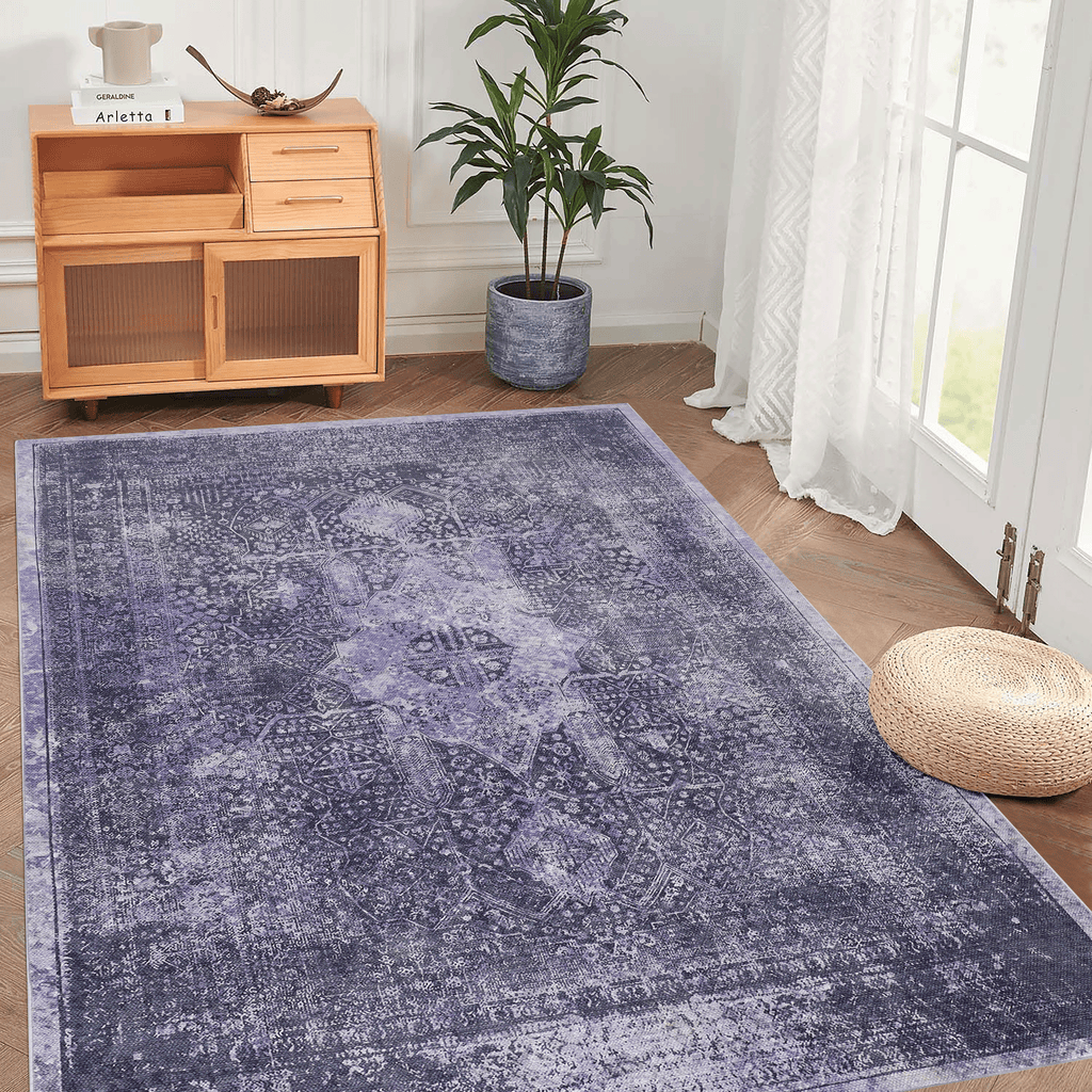Maval Anthracite Washable Rug 9x12 Area Rug