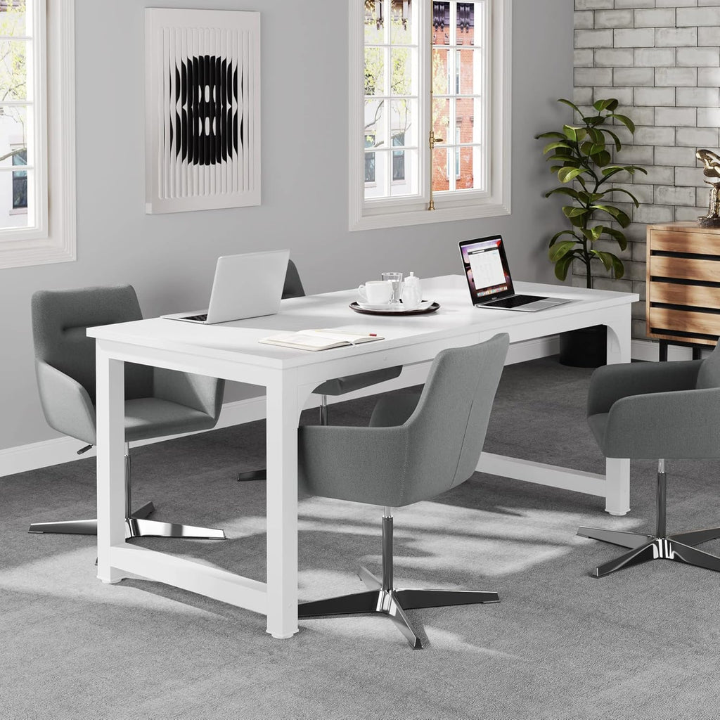 63" Executive Desk - Large Modern Office Computer Workstation