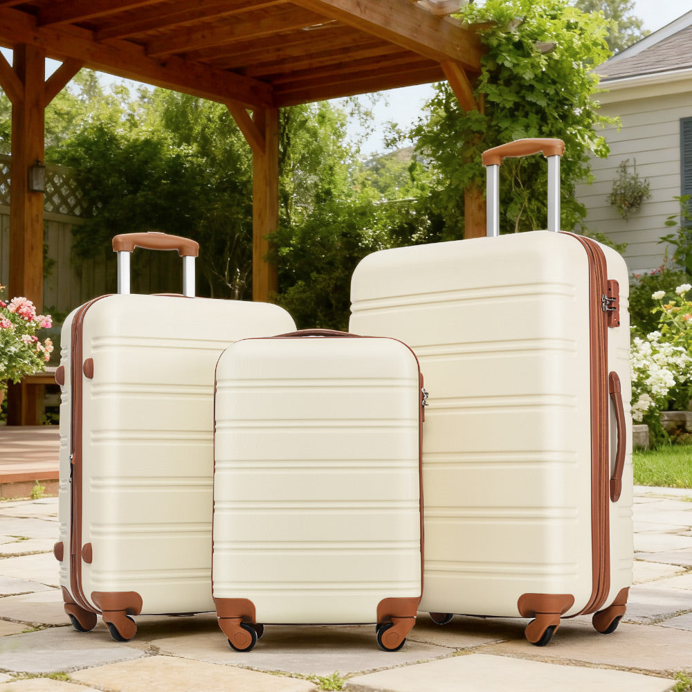 3 Piece Hardside Spinner Suitcase Set with TSA Lock