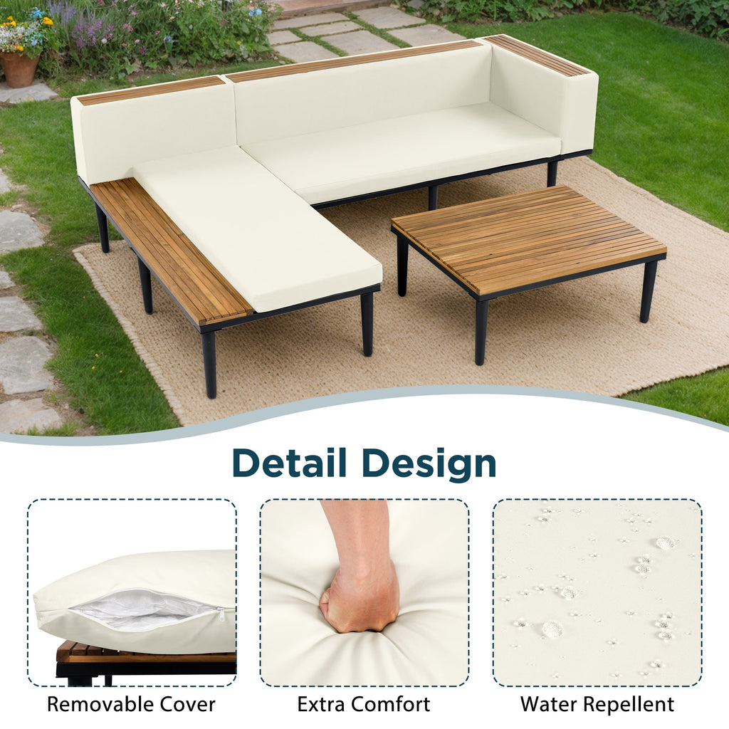 Luxury Patio Furniture Set with Removable Cushions