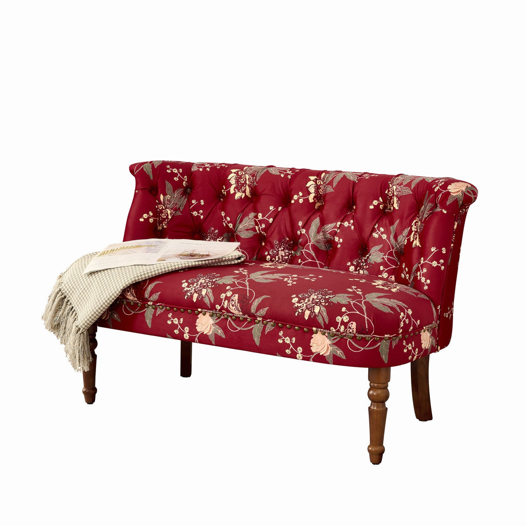 European Style Sofa Chair in Wine Red
