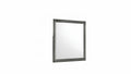 Blaze Modern Style Mirror Made with Wood in Metallic Gray