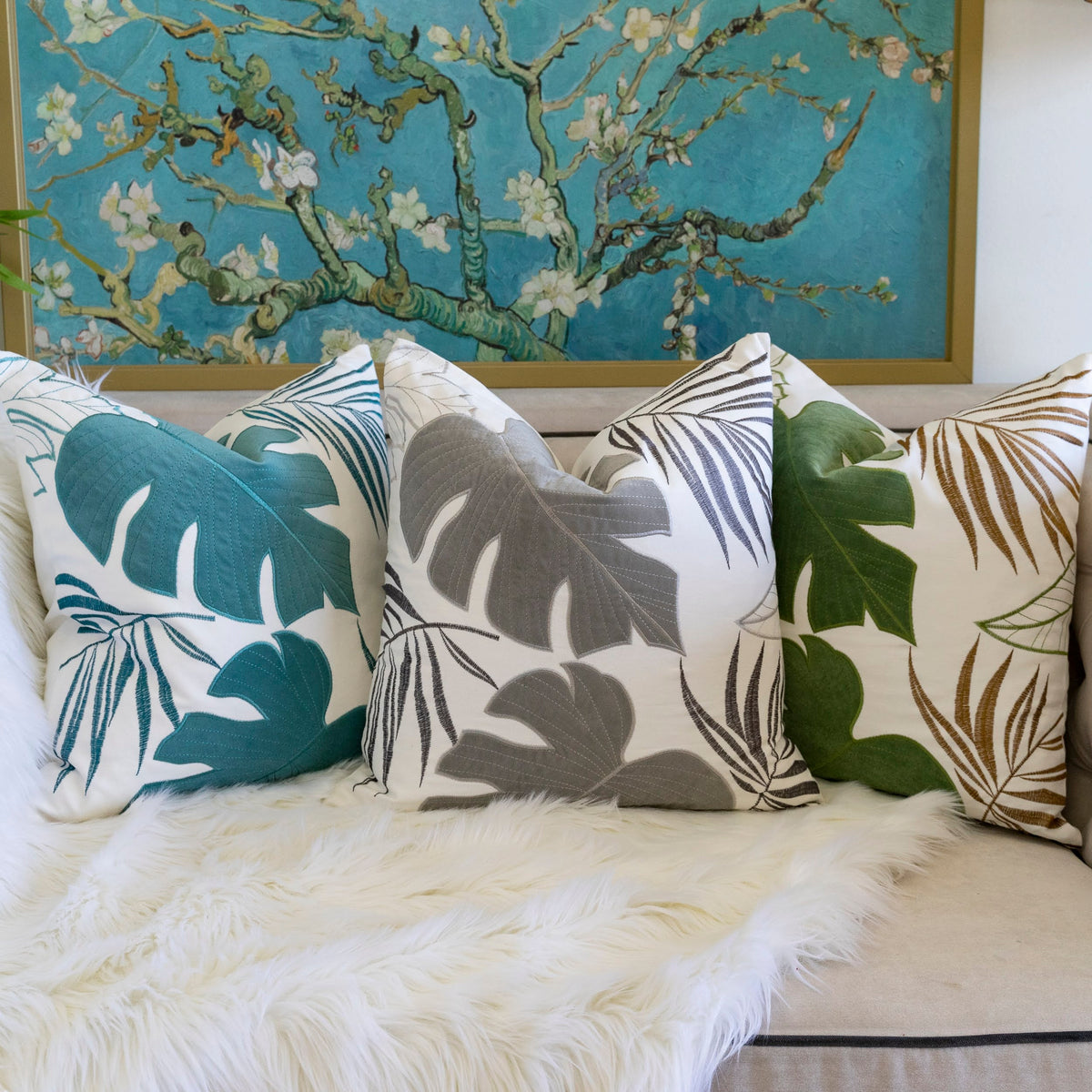 Autumn Vibes Leaf Accent Pillow Set of 2