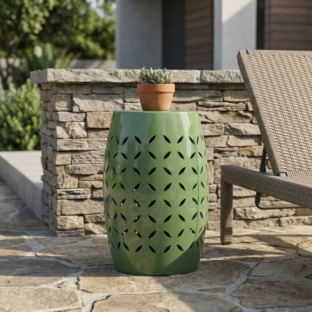 12" Outdoor Iron Side Table
