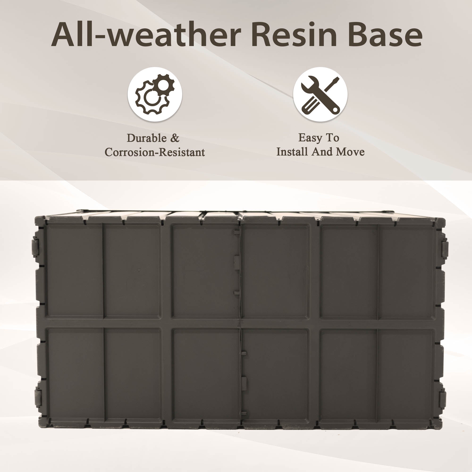 200 Gallon Outdoor Storage Deck Box - Waterproof & Lockable