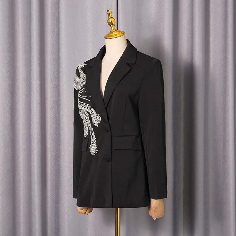 Womens Versatile And Loose Fitting Petite Tailored Blazer