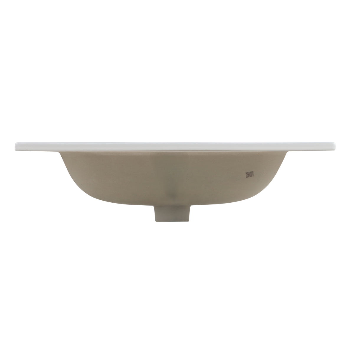 Glossy White Ceramic Integrated Bathroom Sink