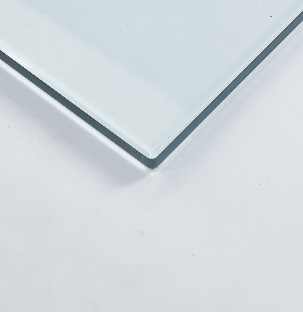 Tempered Clear Glass Top 80CM Square Dining Table
