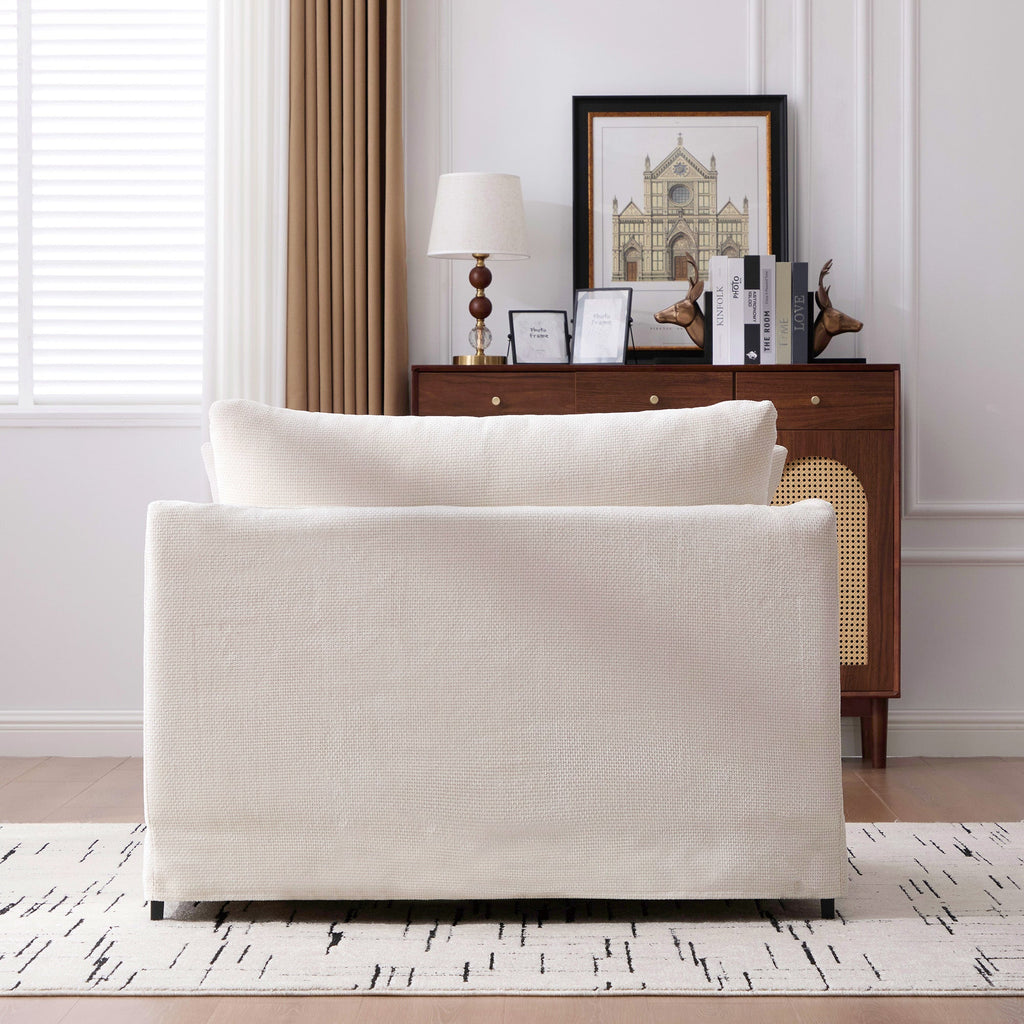 43.9" Wide Modern Upholstered Farmhouse Performance Accent Chair