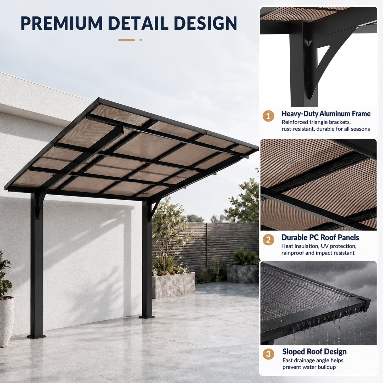 8x8FT Outdoor Carport