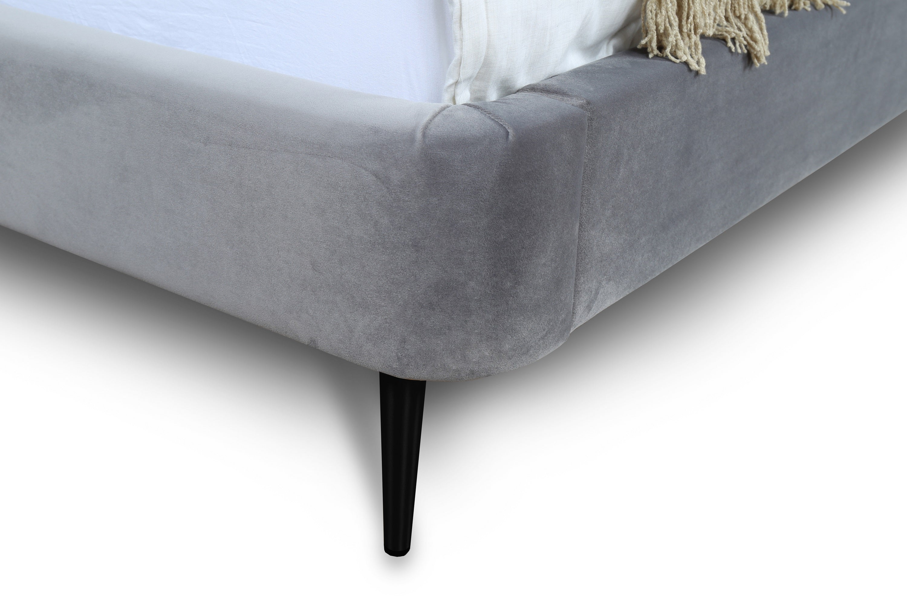 Heather Upholstered Velvet Queen Bed