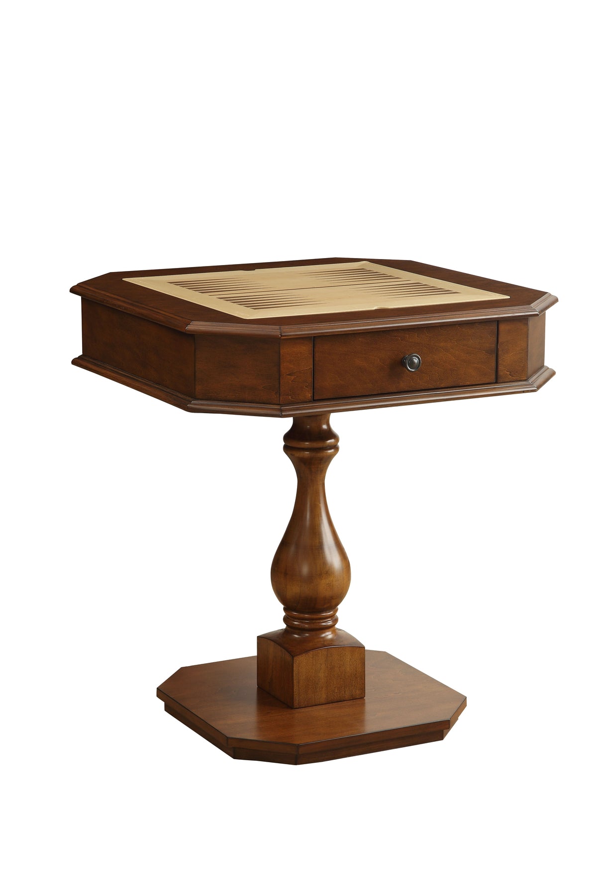 Bishop Cherry Finish Reversible Chess Checker Game Table