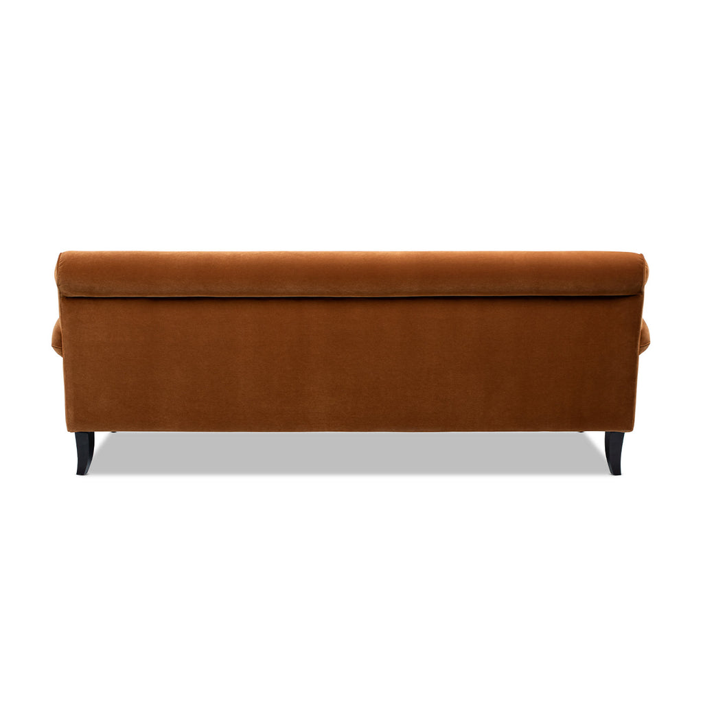 Alana Lawson Three-Cushion Tight Back Sofa, Burnt