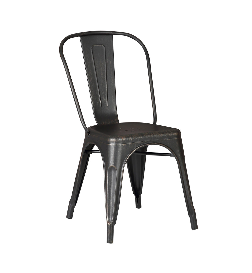 Set of 4 Stackable Metal Dining Chairs