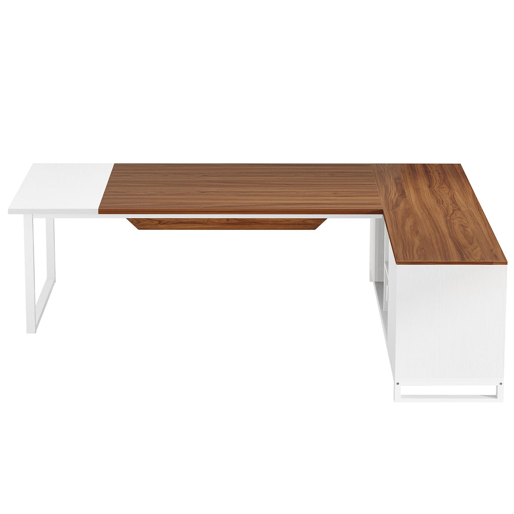 70.8-Inch Executive Desk with 55-Inch File Cabinet