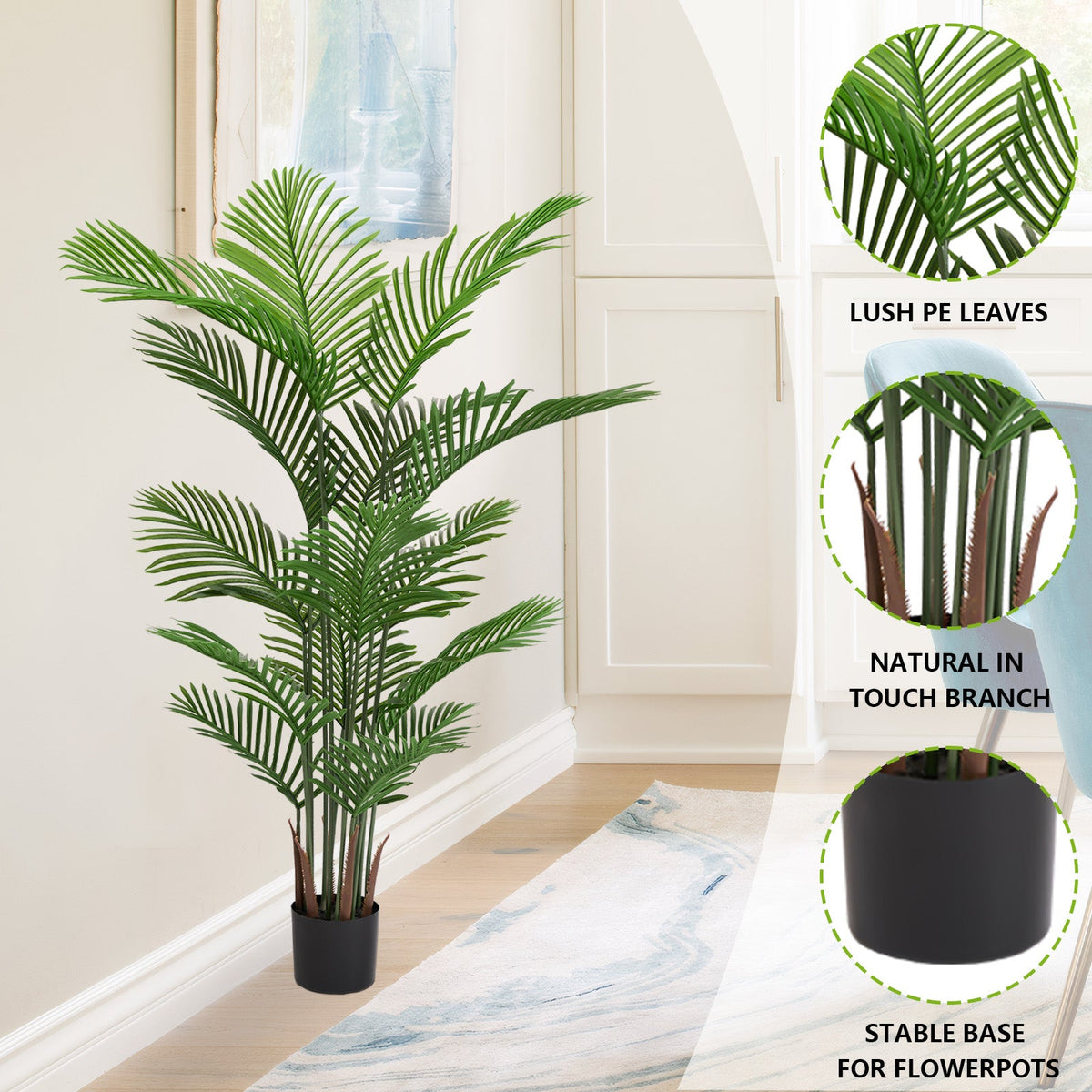 Artificial Areca Palm Plant - Set of 2