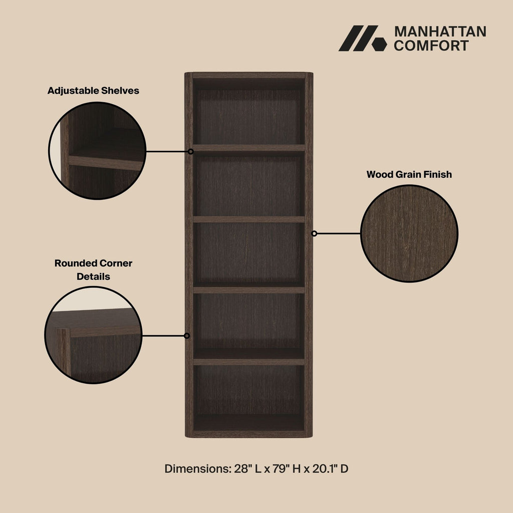 Rivington 28" Open Bookcase in Dark