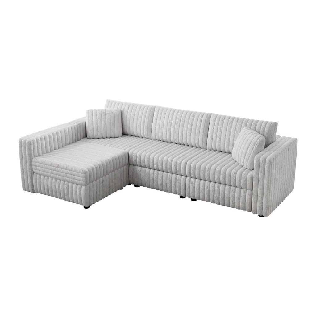 106.3" Soft L-Shaped 4-Person Sofa