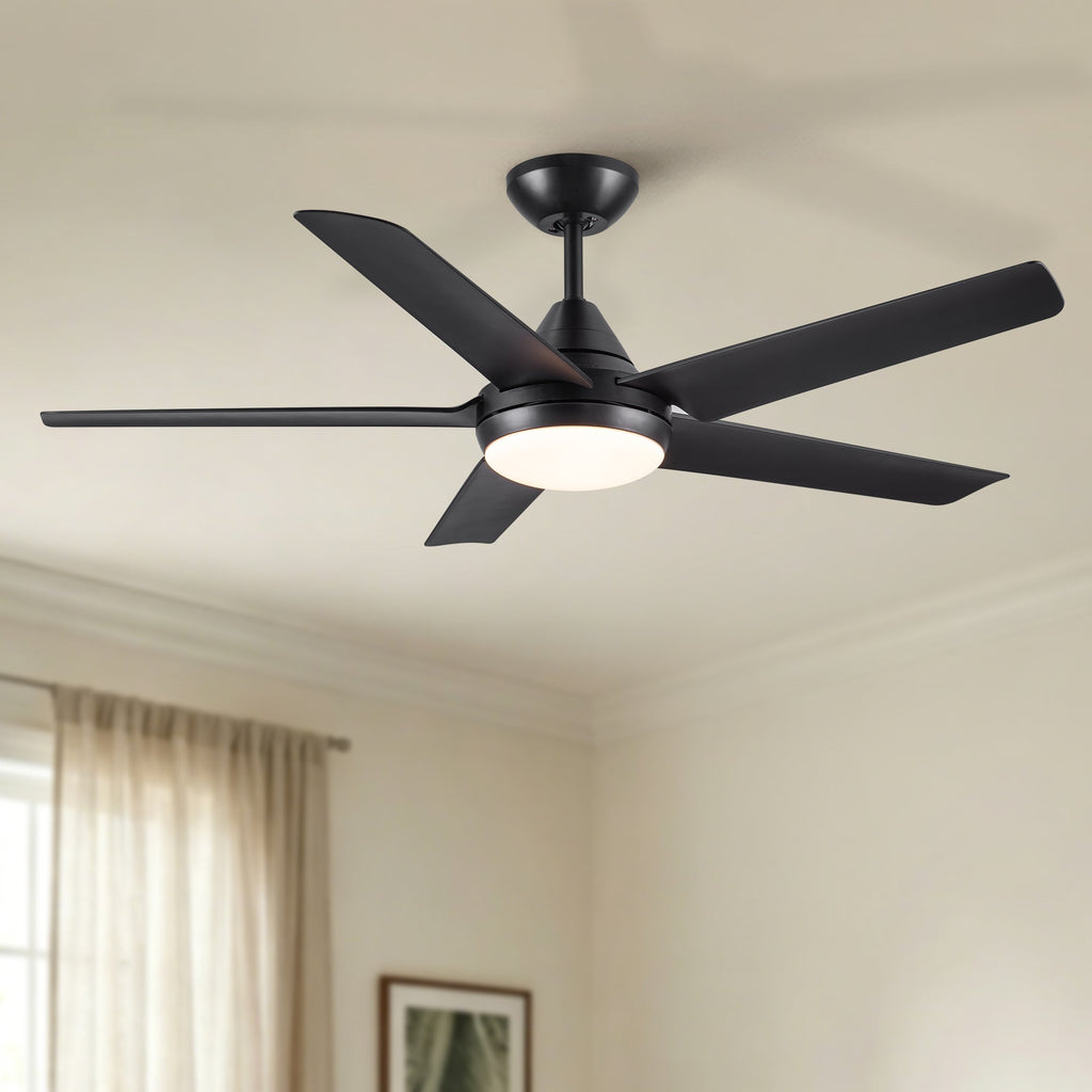 48" Ceiling Fan with Lights and Remote Control, Matte