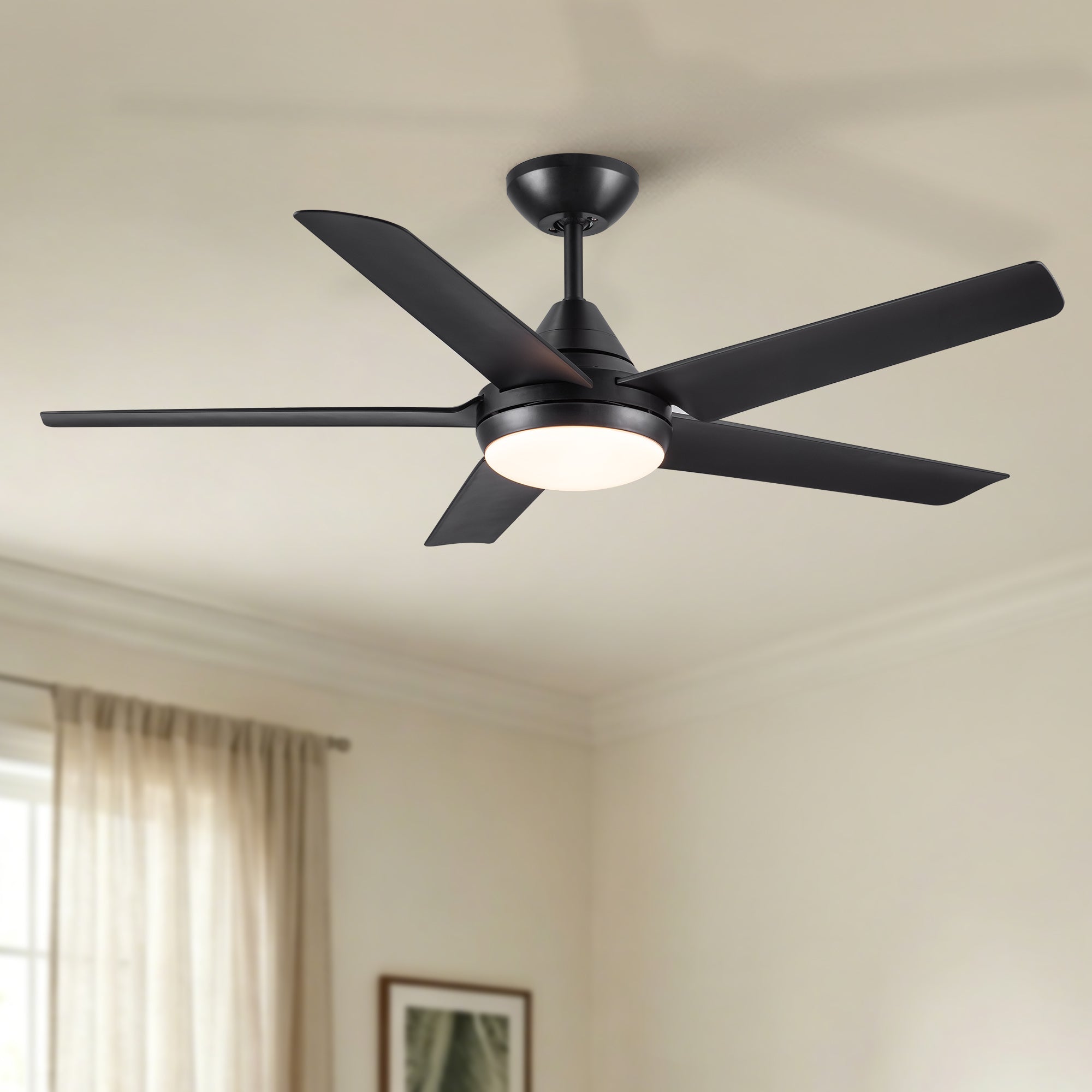 48" Ceiling Fan with Lights and Remote Control, Matte