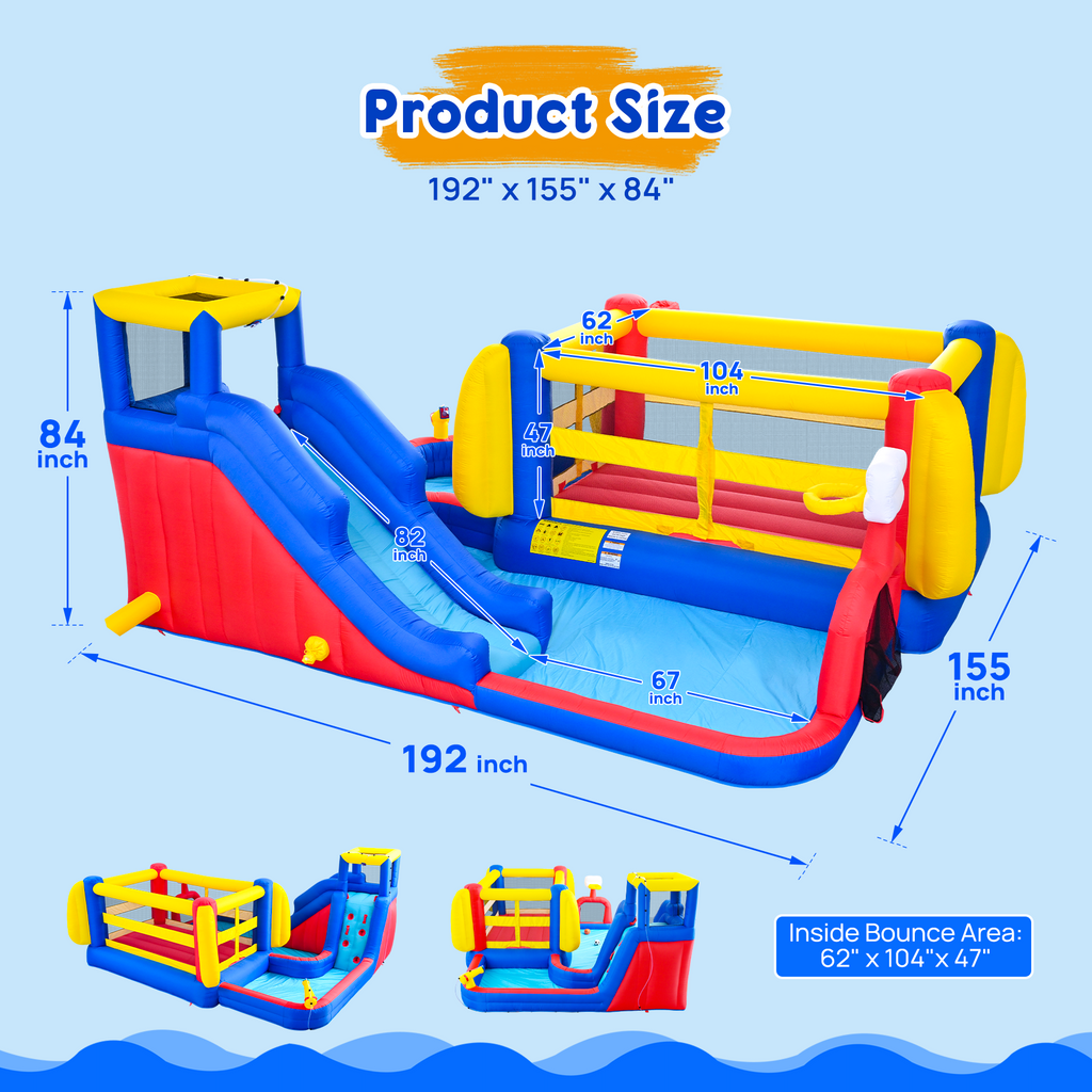 7 in 1 Inflatable Slide Water Park