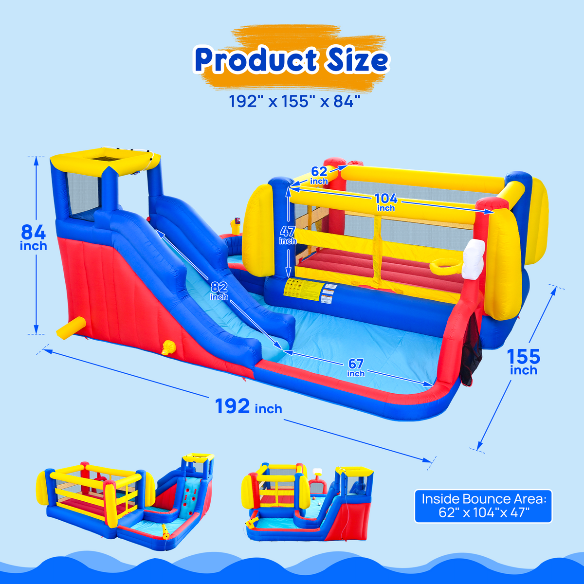 7 in 1 Inflatable Slide Water Park