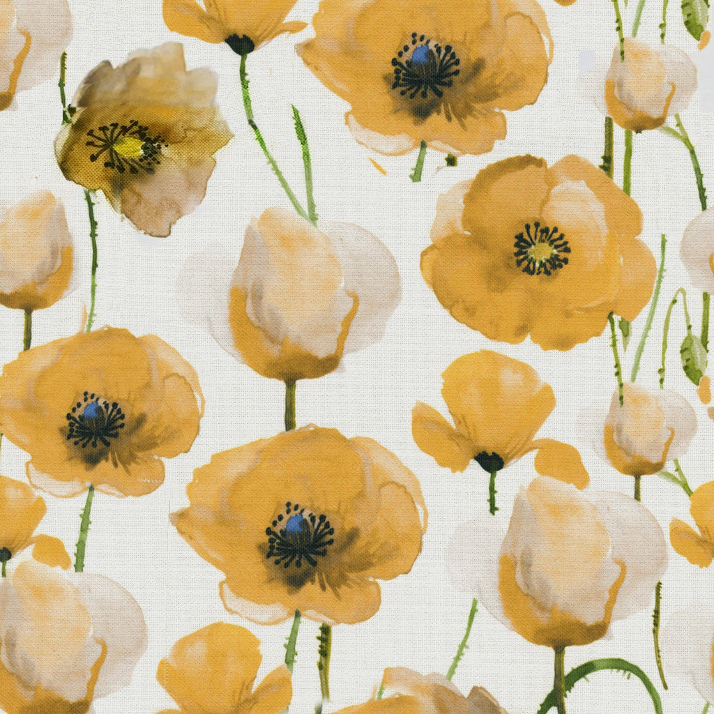 Golden Floral Storage Ottoman