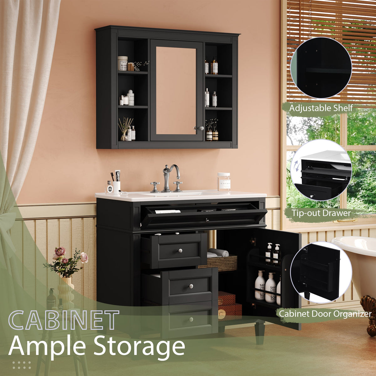 36'' Bathroom Vanity with Medicine Cabinet