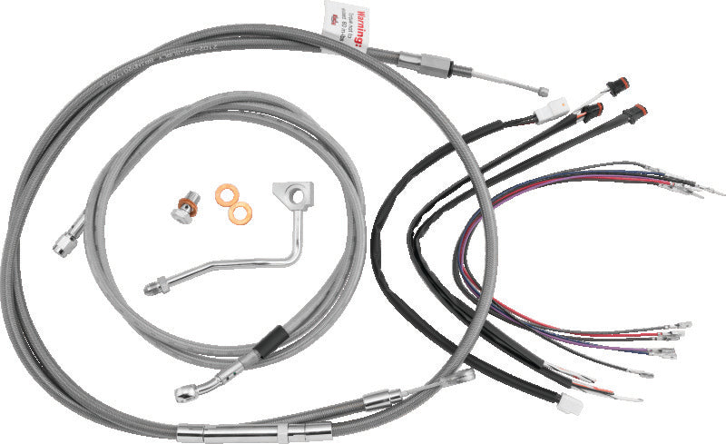 Burly Brand Gorilla Bar Control Kit 16in - Stainless Steel B30-1162