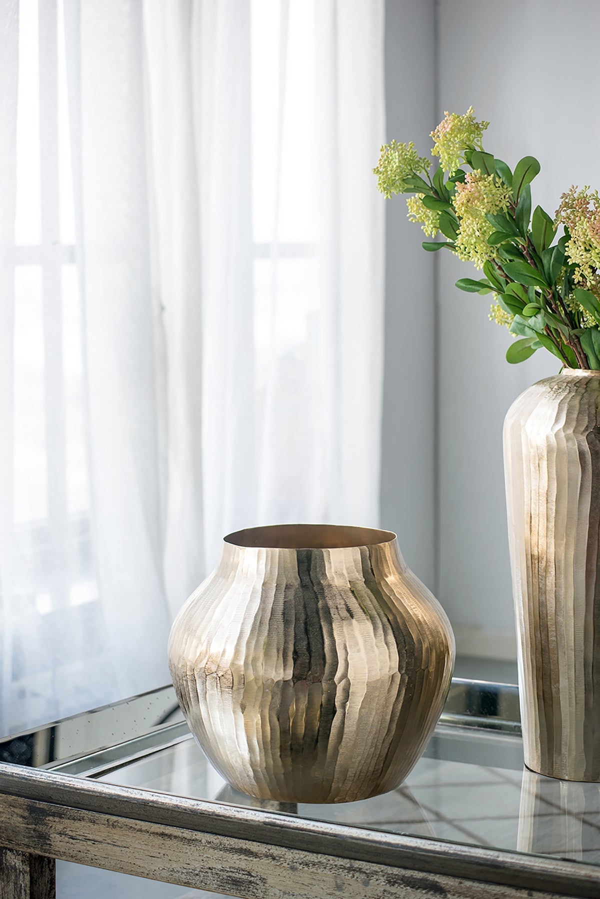 Aluminum Chisel Flower Vase
