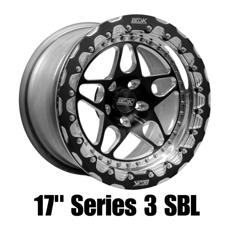 Belak Wheels Belak 17x10.5 / 8.25in BS / 5x120 BP / Low Pad / Series 3 Wheel - Single Beadlock 17105120S38BS-SBL
